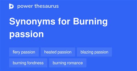 burning passion synonym